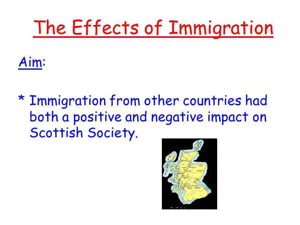 The negative effects of immigration on america